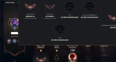 Bronze 3 com 60 Champs e 47 Skins ( Mais de 30 Jogos )
