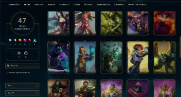 Bronze 3 com 60 Champs e 47 Skins ( Mais de 30 Jogos )