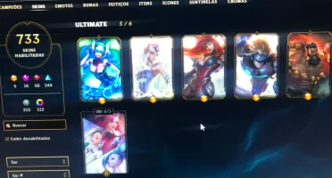 Conta de League Of Legends com quase 800 skins LOL