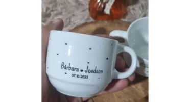 Xícara 150 ml Personalizada para Casamento
