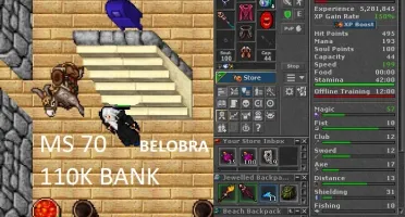 tibia rp 87 descubra e ms 70 belobra 500k bank sem poi