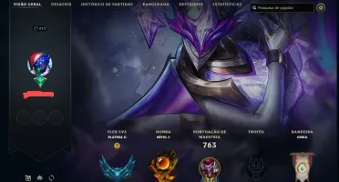 Conta do lol mais de 330 skins, lv 717 e todos os champ