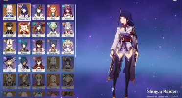 Conta Genshin impact 6 5* + Espada Áspera