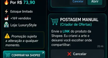 Sistema Bot Ofertas Shopee: Seu Canal 100% Automatizado