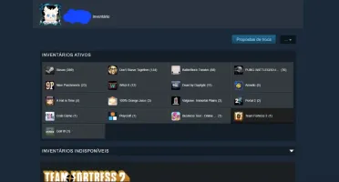 Conta Steam 370+ jogos, 389 cartas, 2.700+ horas jogadas