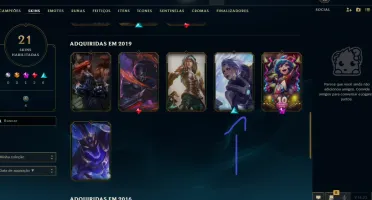 Conta Antiga Lol / League 02/2014 Com Skins Da Época