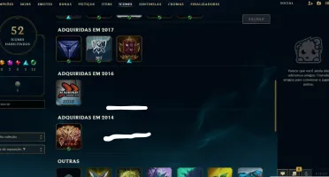Conta Antiga Lol / League 02/2014 Com Skins Da Época