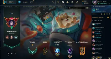 Conta League of Legends nivel 500, 263 skins + 1300 rp