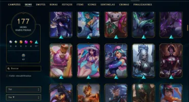 Conta Prata 1 TODOS os Champs e 177 Skins (Nível 691)