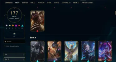 Conta Prata 1 TODOS os Champs e 177 Skins (Nível 691)