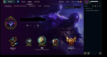 conta de league of legends ouro III