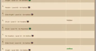 ELITE KNIGHT 300+ COM VARIOS CHAR NA CONTA - KALIBRA