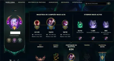 Conta Unranked com TODOS os champs e 160 Skin + 900k de Yasu