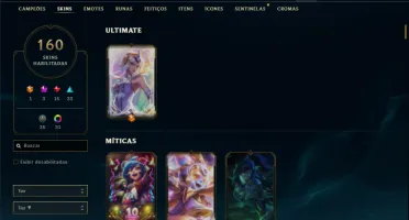 Conta Unranked com TODOS os champs e 160 Skin + 900k de Yasu