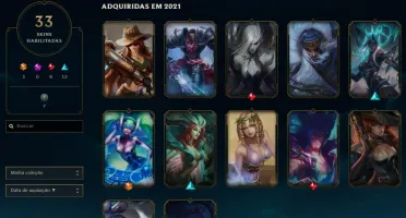CONTA DO LOL - PLATINA2 13 PDL - 33 SKINS/70 CHAMPS.