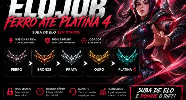 Elo Job League Of Legends - Do Ferro Até O Platina - Entrega