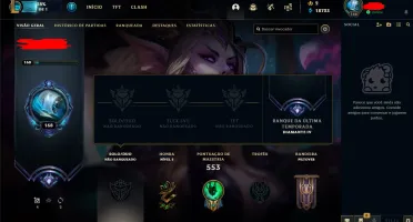 Conta ex Diamond bom mmr, 114 skins (+12) 149 champ 201 ícon