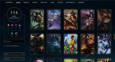 Conta ex Diamond bom mmr, 114 skins (+12) 149 champ 201 ícon