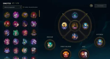 conta lol 220 skins ja foi mestre