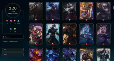 conta lol 220 skins ja foi mestre