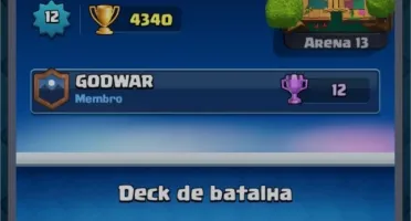 conta clash royale lv 12 com 1900 gemas