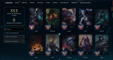 Bronze 1 com TODOS os Champs e 131 Skins (Mais de 100 Jogos)