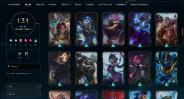 Bronze 1 com TODOS os Champs e 131 Skins (Mais de 100 Jogos)