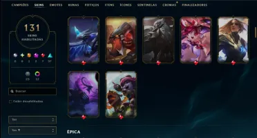 Bronze 1 com TODOS os Champs e 131 Skins (Mais de 100 Jogos)
