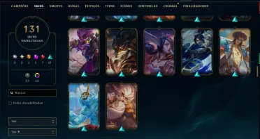 Bronze 1 com TODOS os Champs e 131 Skins (Mais de 100 Jogos)