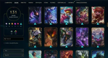 Bronze 1 com TODOS os Champs e 131 Skins (Mais de 100 Jogos)