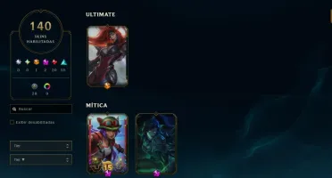 Conta lol 140 skins barata