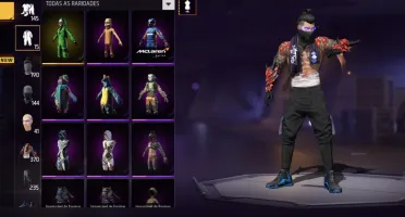 Conta Free Fire Top / Rara - Dino, Bandeirão, Coelhão Galáti
