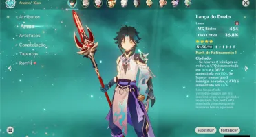 AR 55 - XIAO, KAZUHA, ALBEDO, KLEE + PROVA DE KAGURA E +++