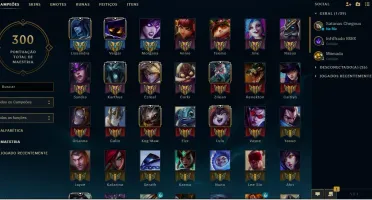 Conta Lv 63 Elo Plat4 +de 80 skins