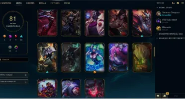 Conta Lv 63 Elo Plat4 +de 80 skins
