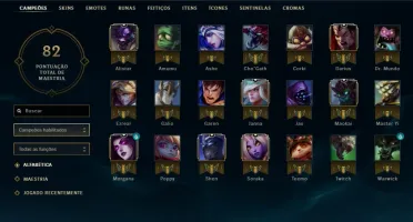 Conta lol, lvl 41 com skins