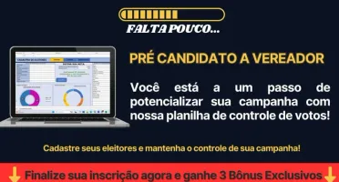 🤩 Pack Politica + Planilha Controle De Votos + Calendario