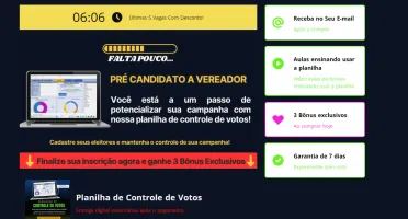 🤩 Pack Politica + Planilha Controle De Votos + Calendario