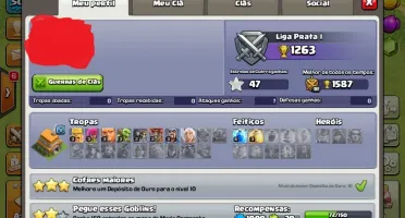 Conta Clash Of Clans cv6 full indo para cv7