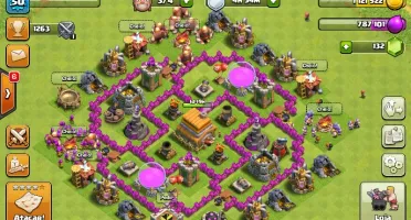 Conta Clash Of Clans cv6 full indo para cv7