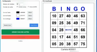 Bingo Mestre - Gerador de Cartelas de Bingo