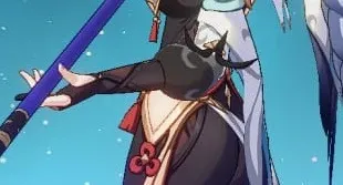 Genshin impact com eula, raiden shogum, espadão do itto ar55