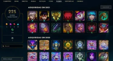 CONTA LEAGUE OF LEGENDS OURO 2 COM TODOS CAMPEÕS + 161 SKINS