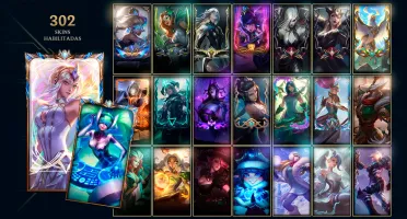 Conta Lol 302 Skins (16 Mit. 26 Lend. 125 Epic) + Exclusivos