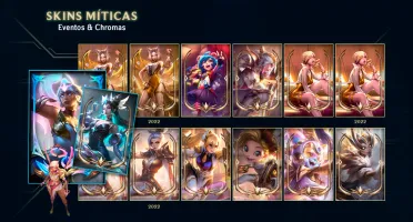 Conta Lol 302 Skins (16 Mit. 26 Lend. 125 Epic) + Exclusivos