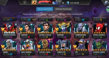 Vendo conta Marvel torneio dos campeões