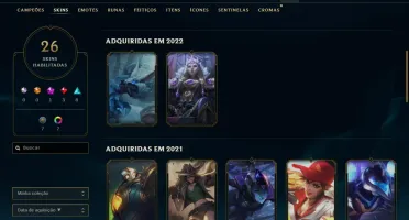 Conta lol unranked lvl 89 - 58 champs 23 skins