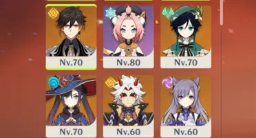 GENSHIN IMPACT CONTA COM 9 PERSONAGENS 5⭐