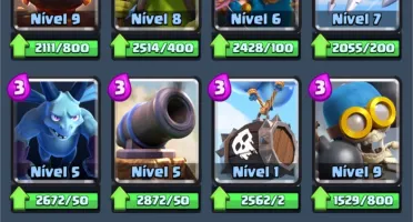 Clash Royale Nv10 barato, todas as cartas.