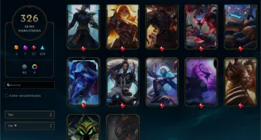 Conta league of legends plat 4 326 skins